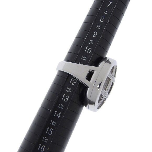 CARTIER pasha ring Ring diamond grid K18 white gold/diamond/White shell #5... - Picture 4 of 12